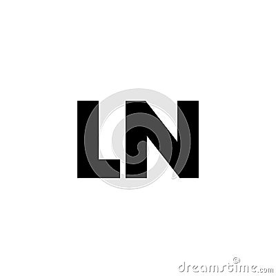 Letter L and N, LN logo design template. Minimal monogram initial based logotype Vector Illustration