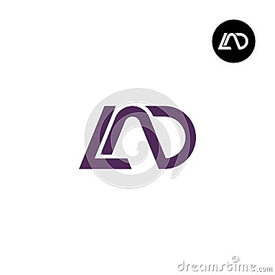 Letter LAD Monogram Logo Design Vector Illustration