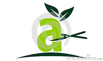 Letter A Lawn Vector Illustration