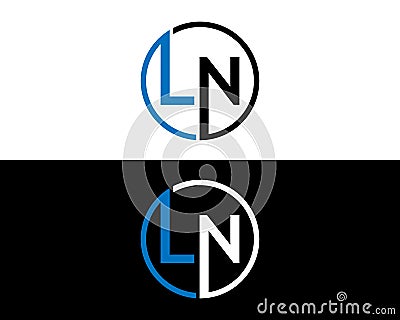 Letter LN logotype modern logo icon design Vector Illustration