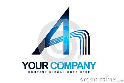 Letter A Logo Cartoon Illustration