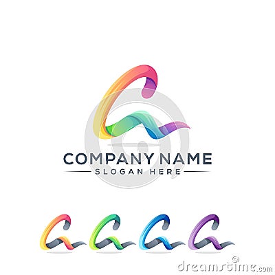 Letter A logo design for your company Vector Illustration