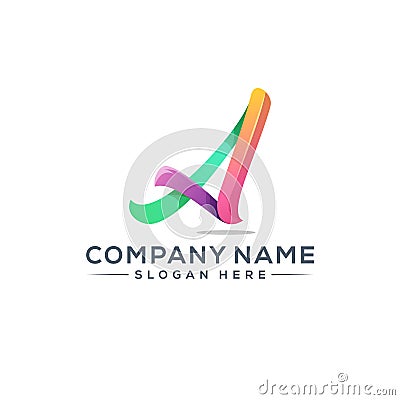 Letter A logo design for your company Stock Photo