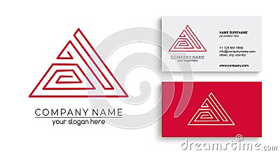 Letter logo or monogram. blank for business card. For your business. Vector sign Editorial Stock Photo