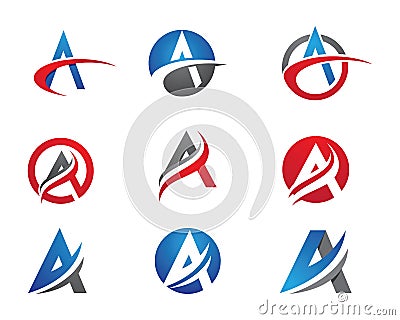 A Letter Logo Template Vector Illustration