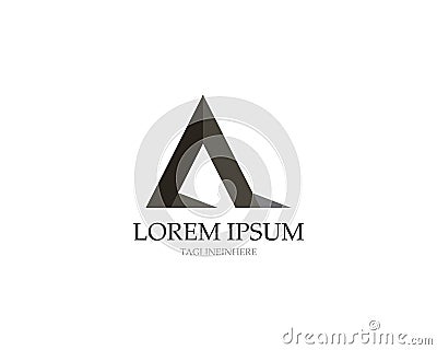 A Letter Logo Template Vector Illustration