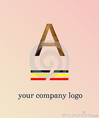 A Letter logo template you company logo design vec Stock Photo