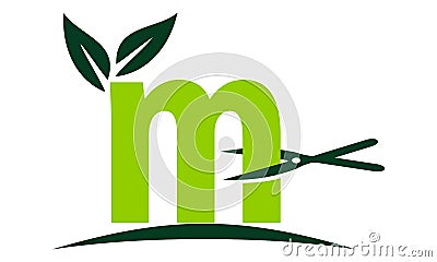 Letter M Lawn Vector Illustration