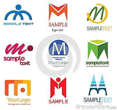 Letter M Logo Stock Photo