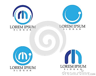 Letter M vector icons such logos template Vector Illustration