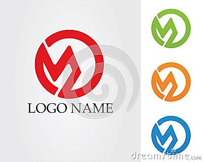 Letter M vector icons such logos template Vector Illustration