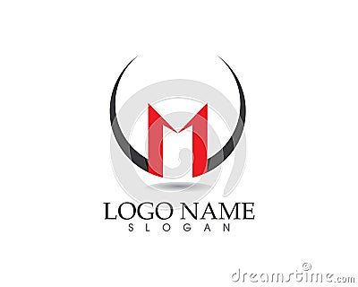 Letter M vector icons such logos template Vector Illustration