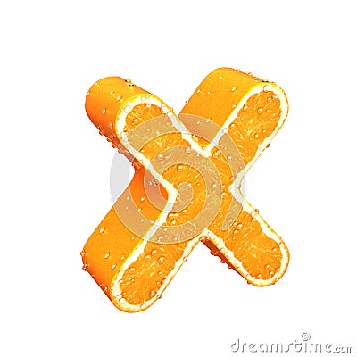 Letter made from orange Stock Photo