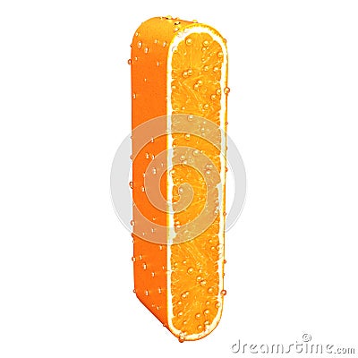 Letter made from orange Stock Photo