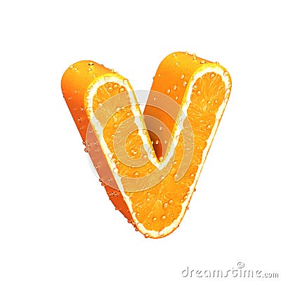 Letter made from orange Stock Photo