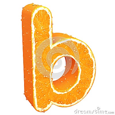 Letter made from orange Stock Photo