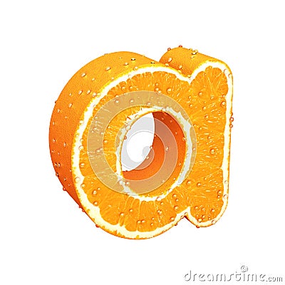 Letter made from orange Stock Photo