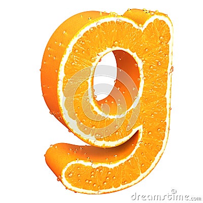 Letter made from orange Stock Photo