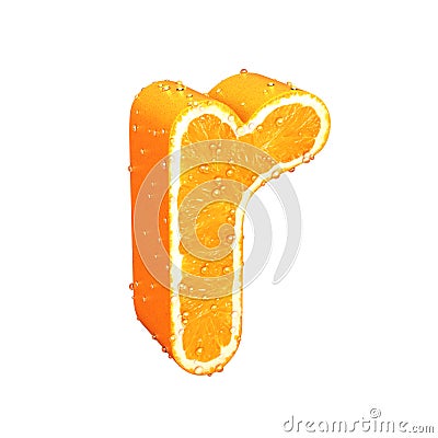 Letter made from orange Stock Photo