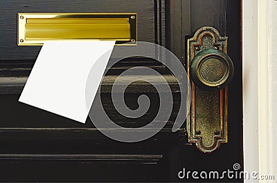 Letter in the mailbox Stock Photo