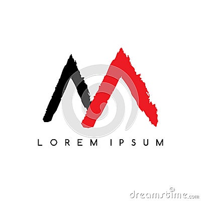 letter mountain logotype color logo template Vector Illustration