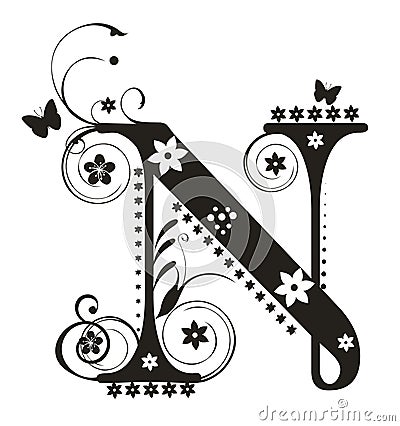 Letter N Vector Illustration