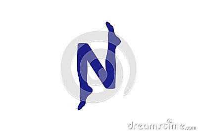 letter N and feet acupuncture logo designs Inspiration Isolated on White Background. Vector Illustration