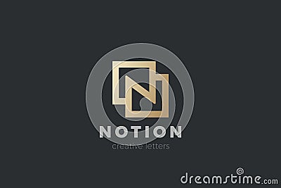 Letter N Logo design Luxury Fashion Elegant vector Vector Illustration