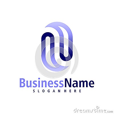 Letter N logo design vector. Creative Initial N logo concepts template Vector Illustration