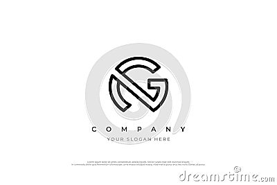 Letter NG Logo or GN Logo Design Vector Illustration