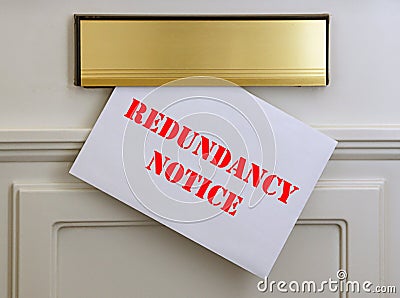 Redundancy notice Stock Photo