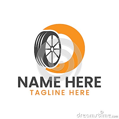 Letter O Tire Logo For Car Repair Automotive Motor Logo Design Vector Template Vector Illustration