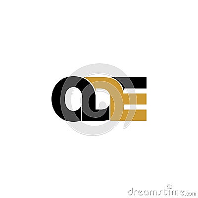 Letter ODE simple monogram logo icon design. Cartoon Illustration
