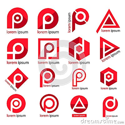 Letter P Logo. P Letter Design, brand identity Vector Illustration