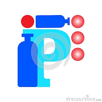 Letter P logo. in Stock Photo