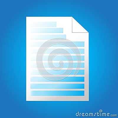 Letter page. text document icon - web page symbol - office file format Vector Illustration