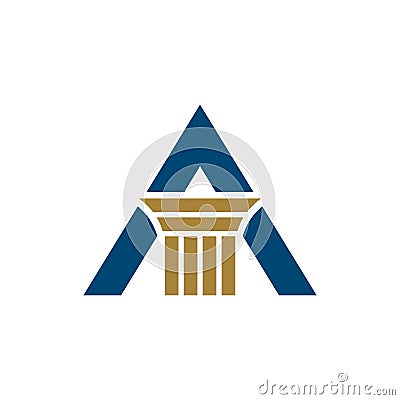 A Letter Pillar Logo for Lawyer Firm Illustration Design. Vector EPS 10 Vector Illustration