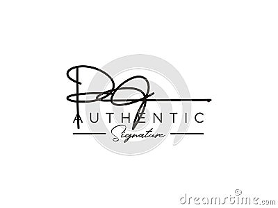 Letter PO Signature Logo Template Vector Vector Illustration