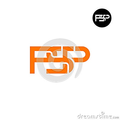 Letter PSP Monogram Logo Design Vector Illustration