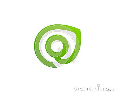 Letter Q eco leaves logo icon design template elements Vector Illustration