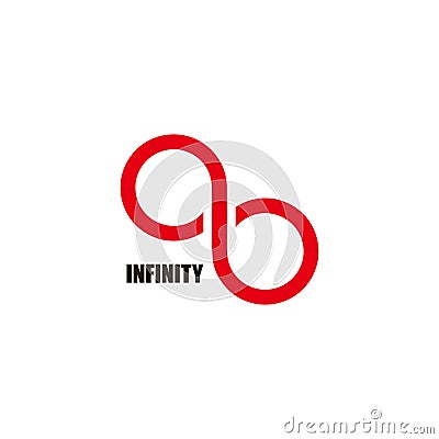 Letter qb loop line geometric simple infinity logo vector Vector Illustration