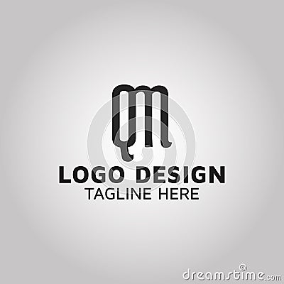 Letter QM intial QM vector logo design Stock Photo