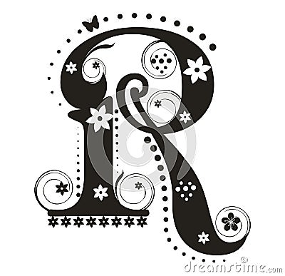 Letter R Vector Illustration