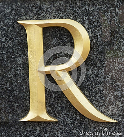 Letter R Stock Photo