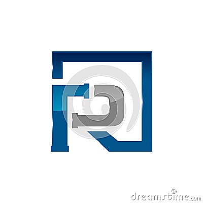 Initial letter R plumbing company logo concept design with 3d style Vector Illustration