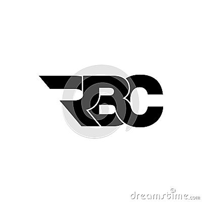 RBC letter monogram logo design vector Cartoon Illustration