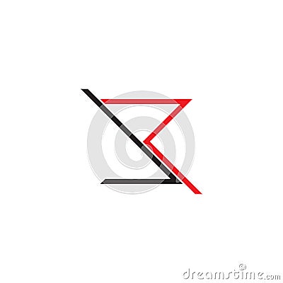Letter rl slice thin line logo vector Vector Illustration