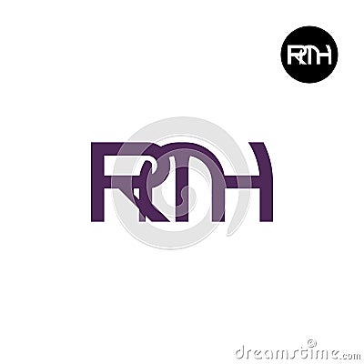 Letter RMH Monogram Logo Design Vector Illustration