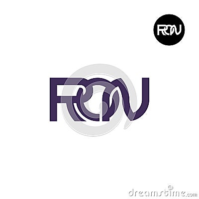 Letter RON Monogram Logo Design Vector Illustration