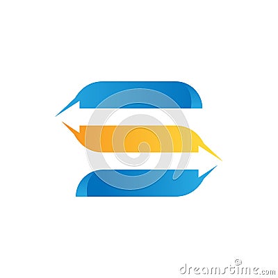 Letter S logistic freight company logo design Vector Illustration